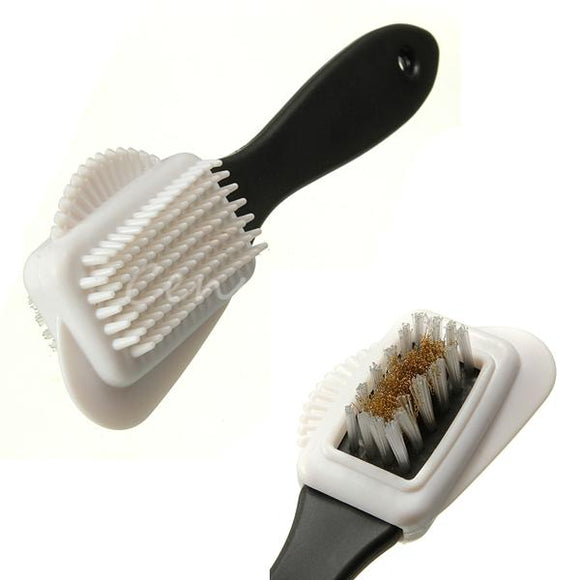 Black S Shape Boot Shoes Cleaner 3 Side Shoe Cleaning Brush