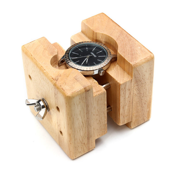 Wooden Watch Case Holder Movement Repair Tool Watchmaker