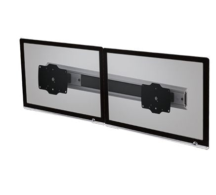 Aavara V8822 wall-mount column rail system for 2x display ( vertical or horizontal , position adjustable ) - aluminum alloy